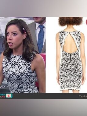 Alice + Olivia Black and White Lace Backless Sheath dress⭐️Worn on TV